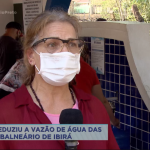 Estiagem reduziu a vazão de água das fontes do Balneário de Ibirá